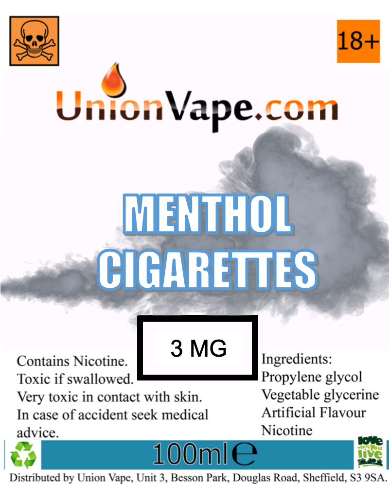 elfbar nachfüll pod läuft aus Menthol Cigarettes E-Liquid 3mg | Union DIY
